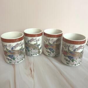 Satsuma Japan Sake Glasses Cups, Set of 4